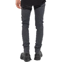 Black Cotton Skinny Jeans