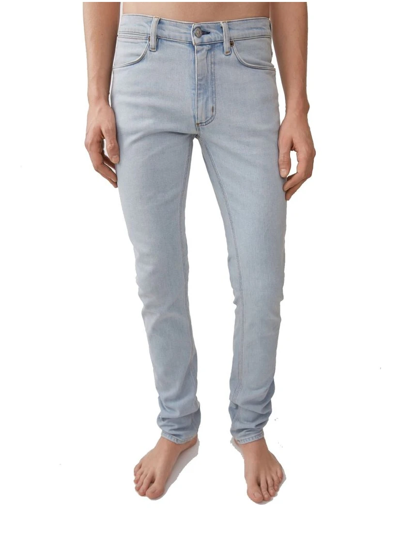 Blue Cotton Skinny Jeans