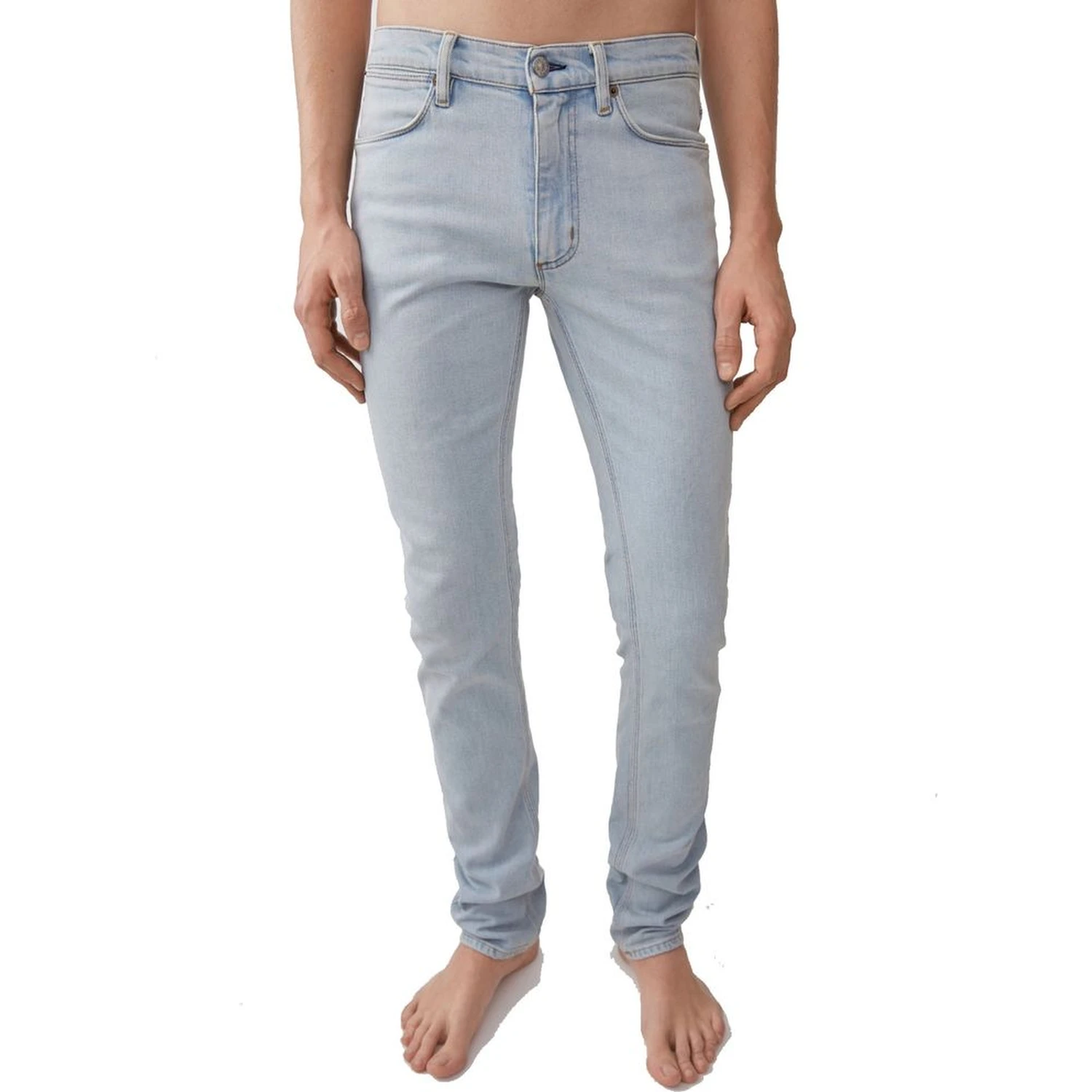 Blue Cotton Skinny Jeans