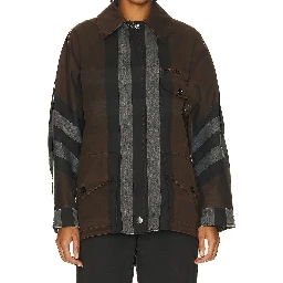 Brown Cotton Parka