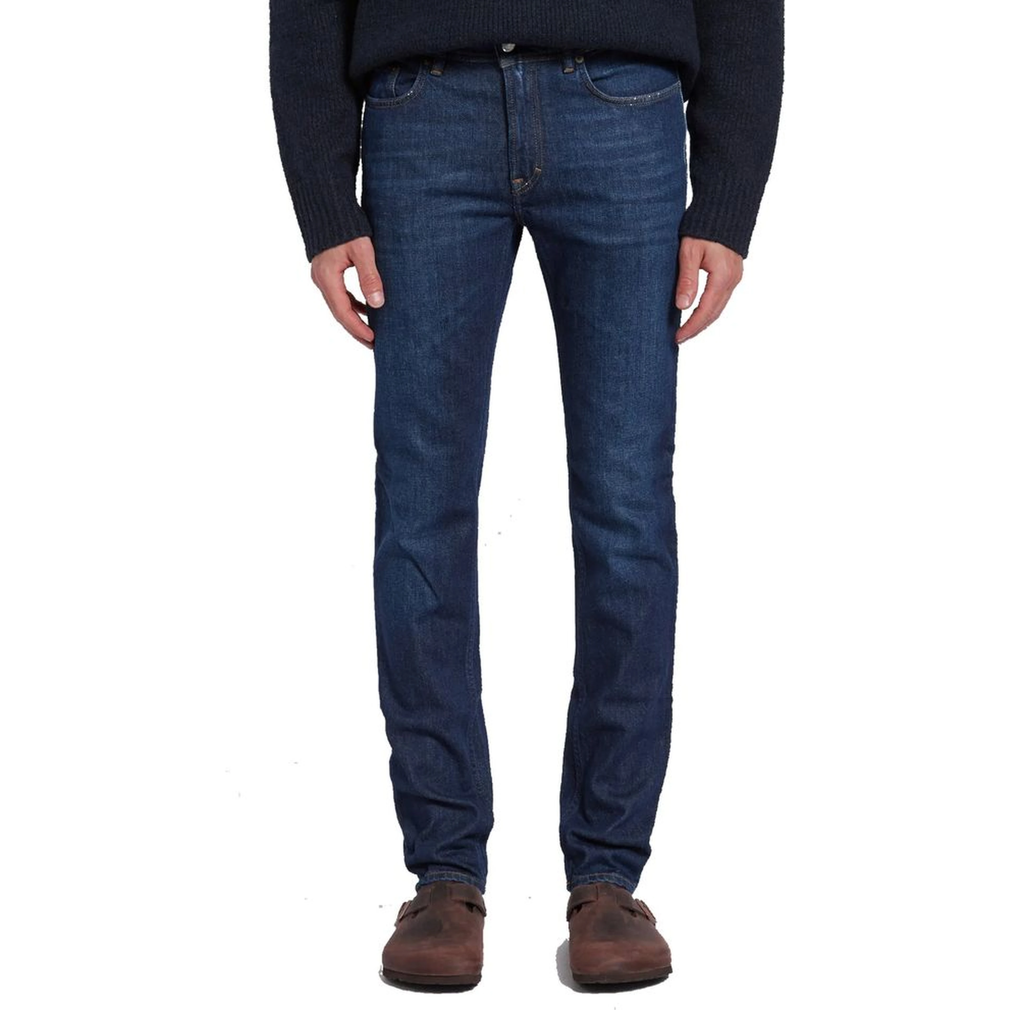 Blue Cotton Skinny Jeans
