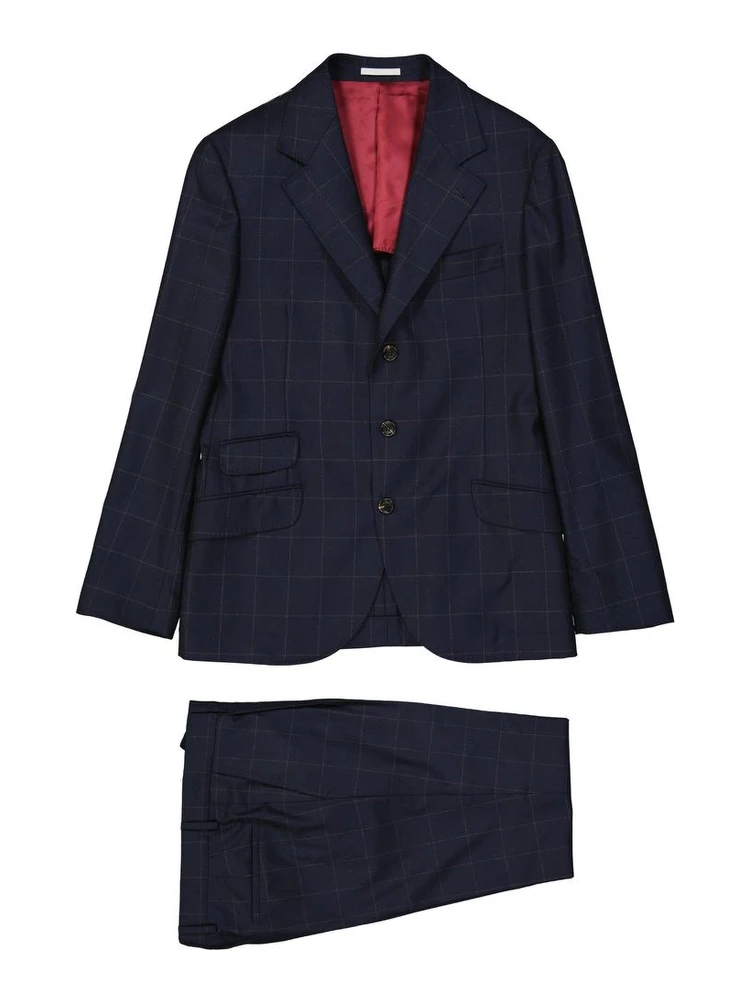 Blue Wool Two-Piece Suit