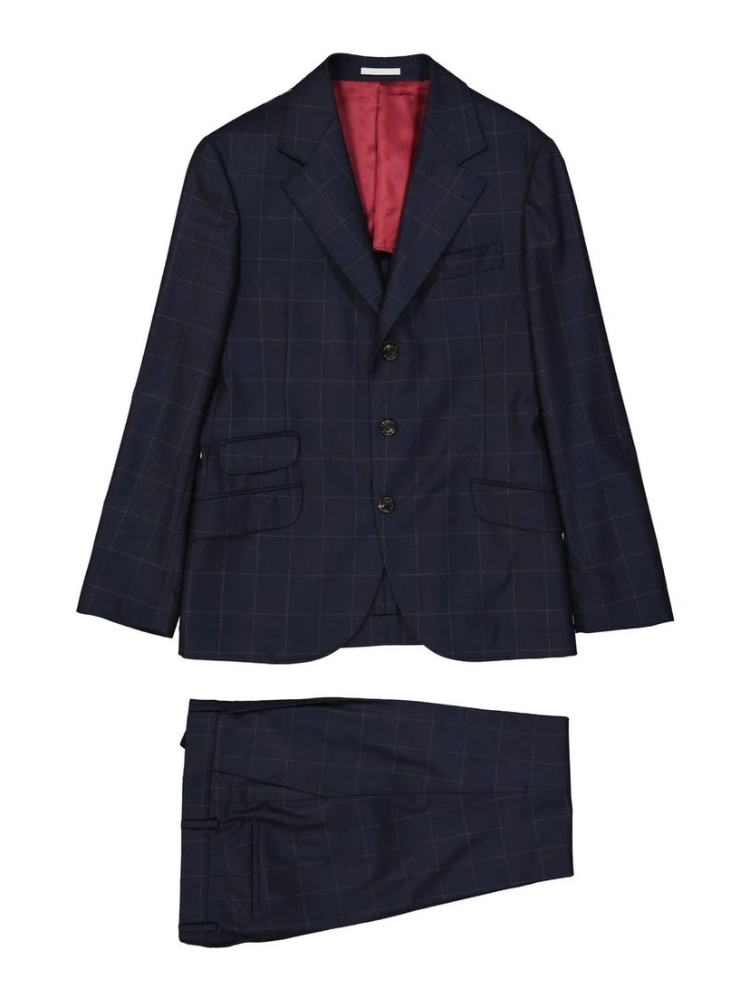Blue Wool Two-Piece Suit