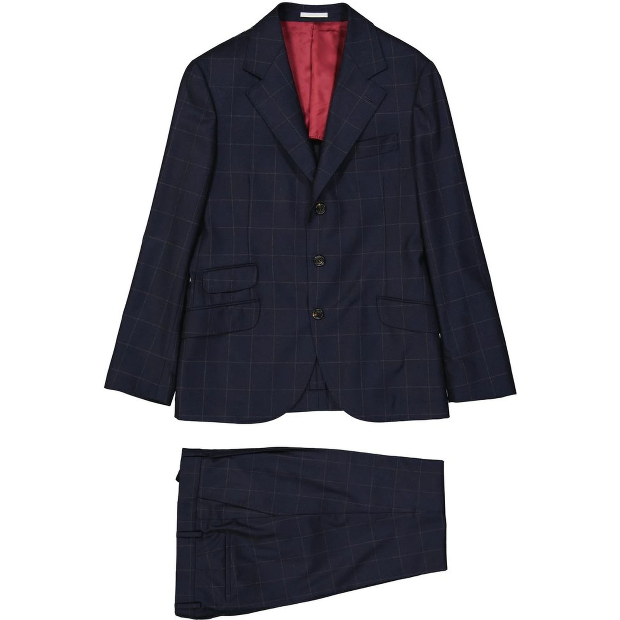Blue Wool Two-Piece Suit