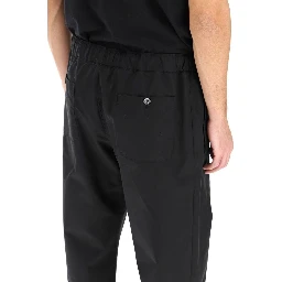 Black Cotton Casual Pants