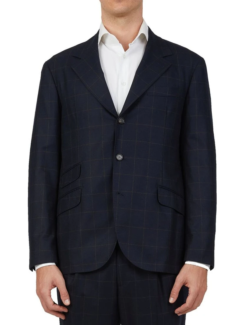 Blue Wool Two-Piece Suit