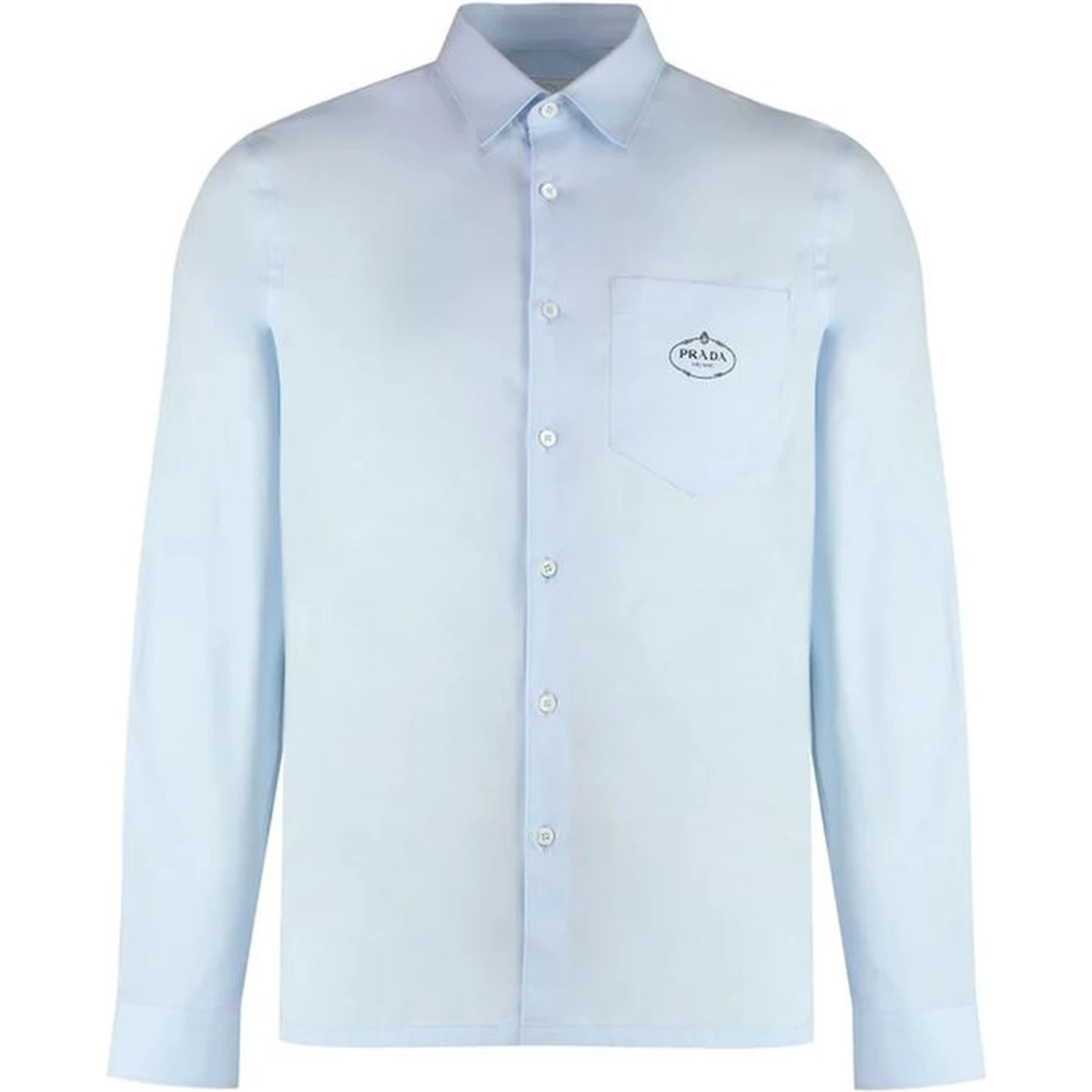 Blue Cotton Dress Shirt
