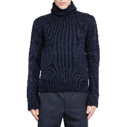 Blue Wool Turtleneck