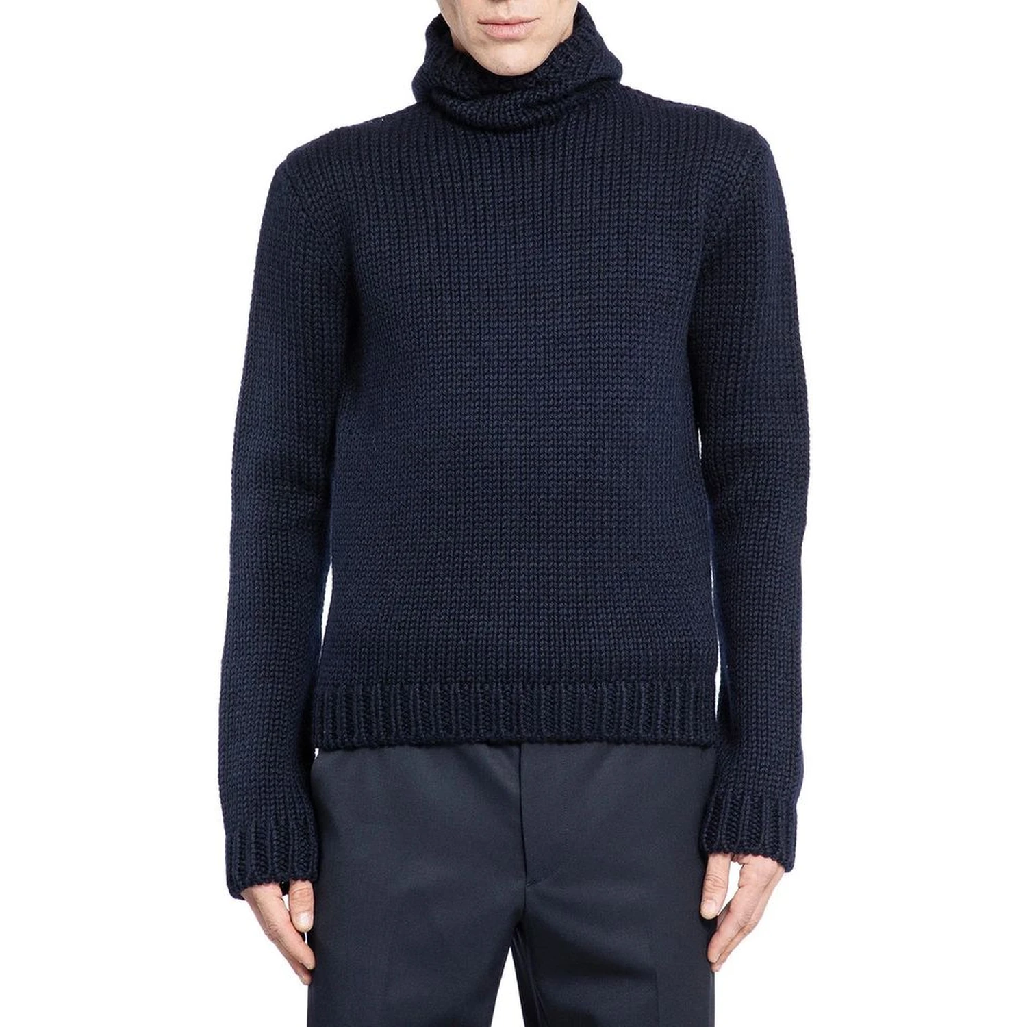 Blue Wool Turtleneck