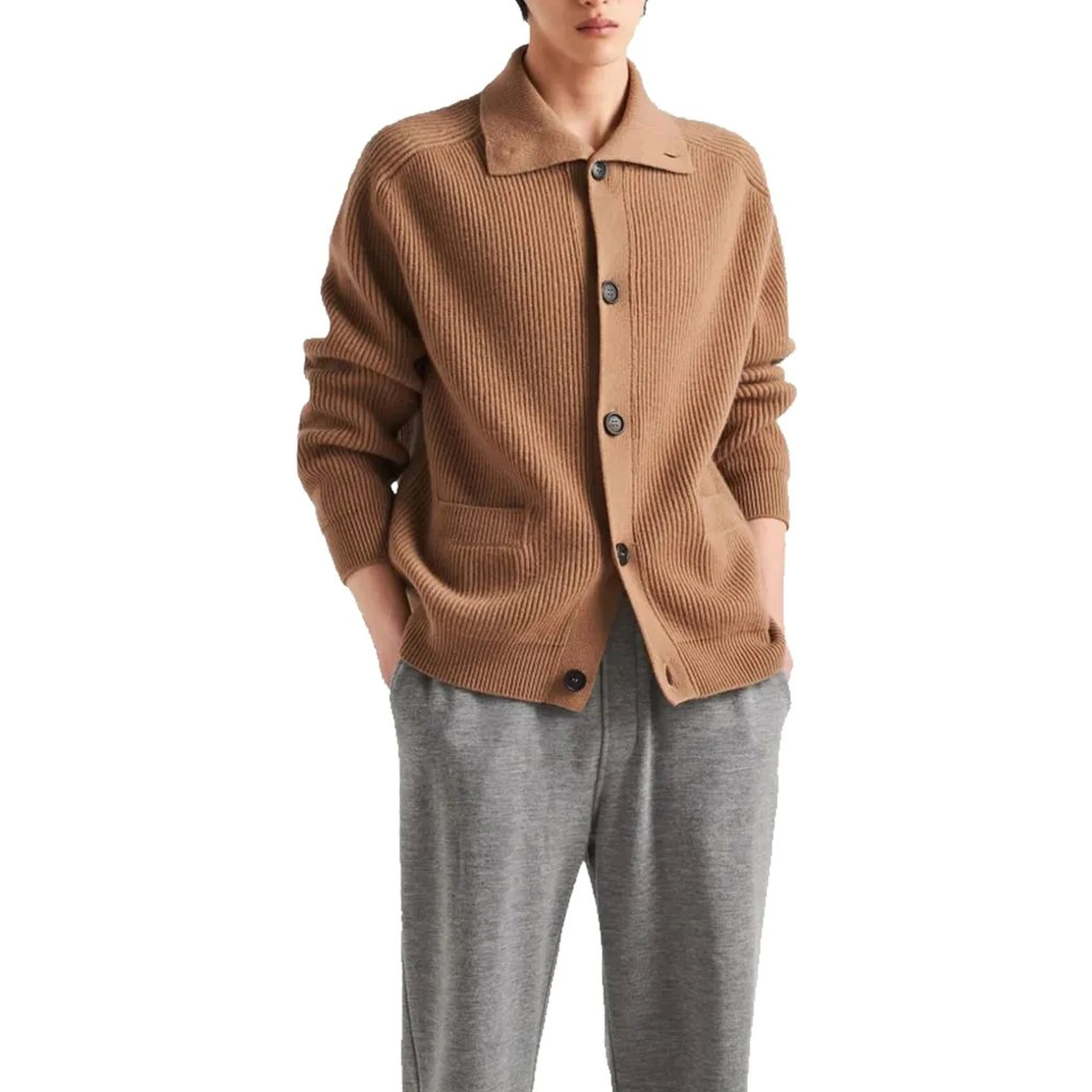 Brown Cashmere Cardigan