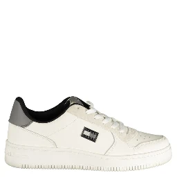 White Polyurethane Men Sneaker
