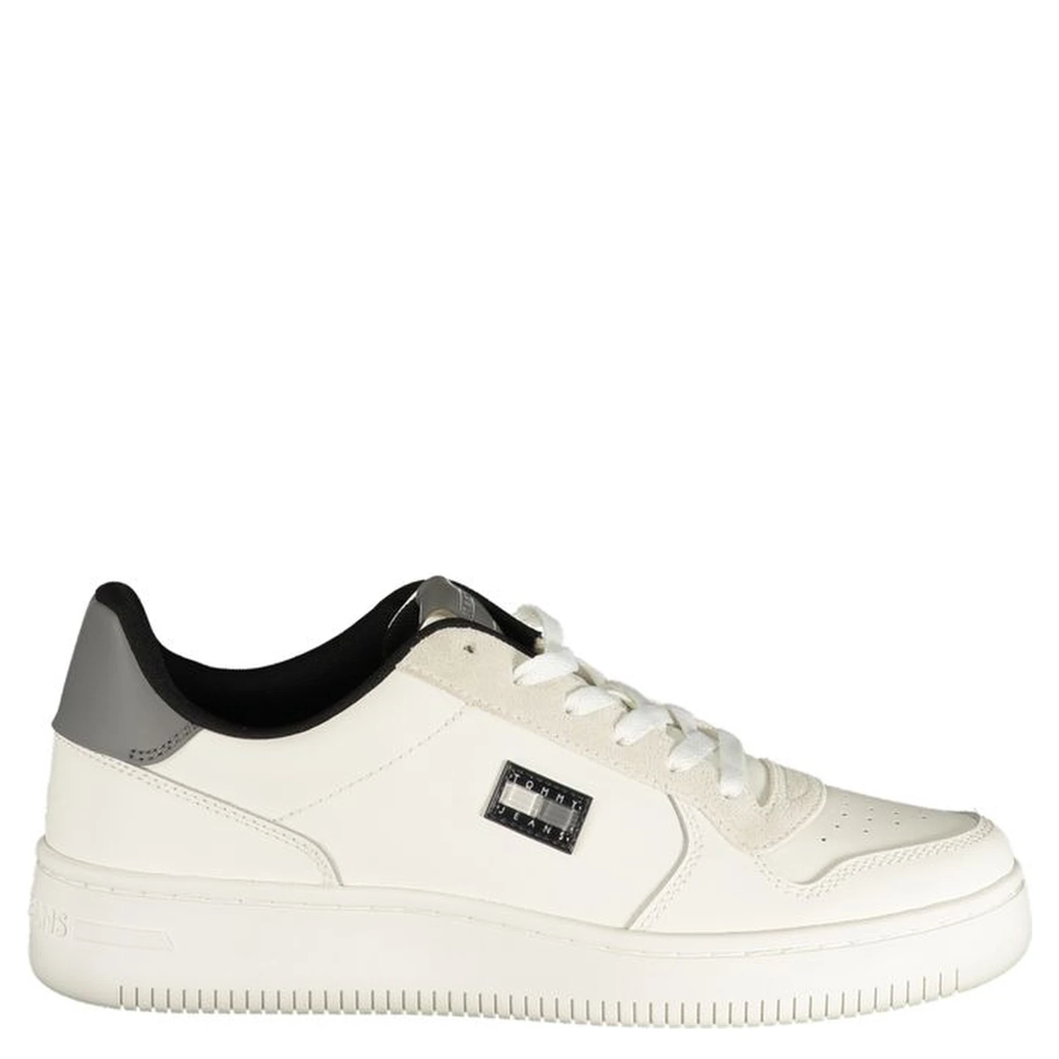 White Polyurethane Men Sneaker