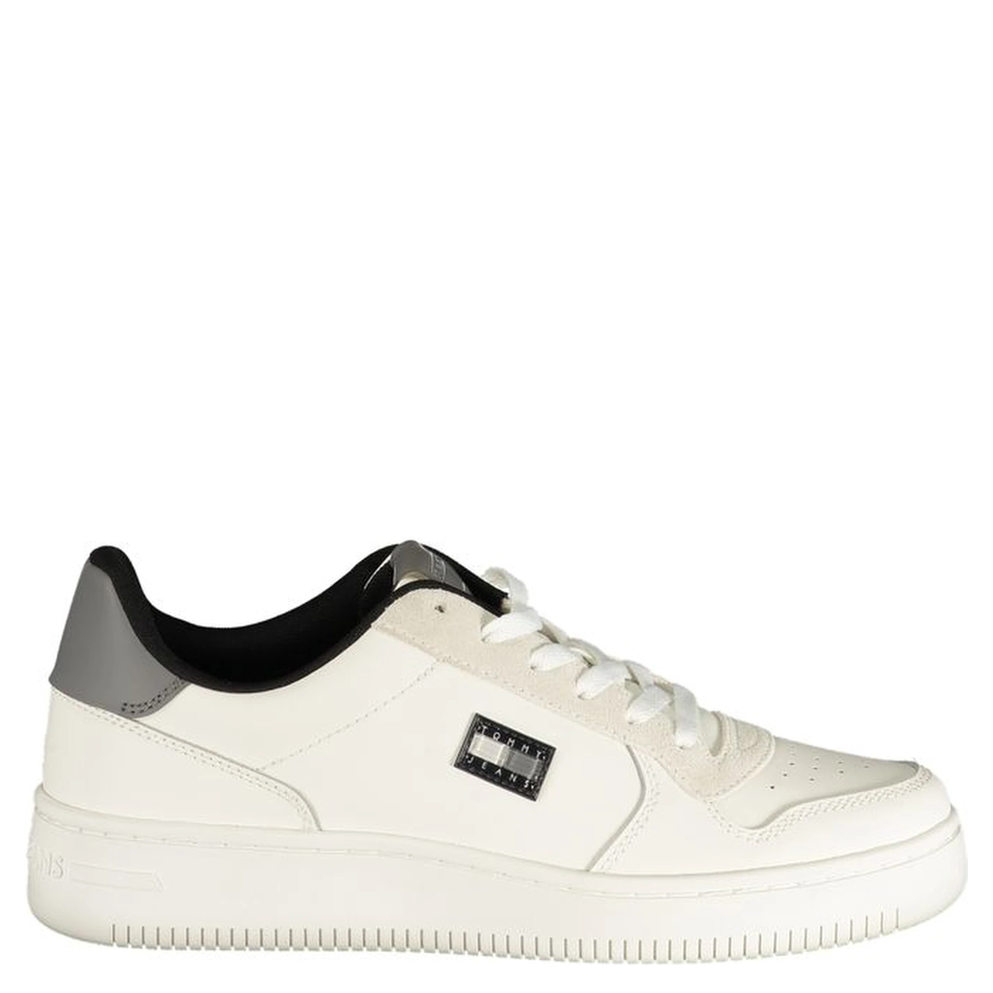 White Polyurethane Men Sneaker