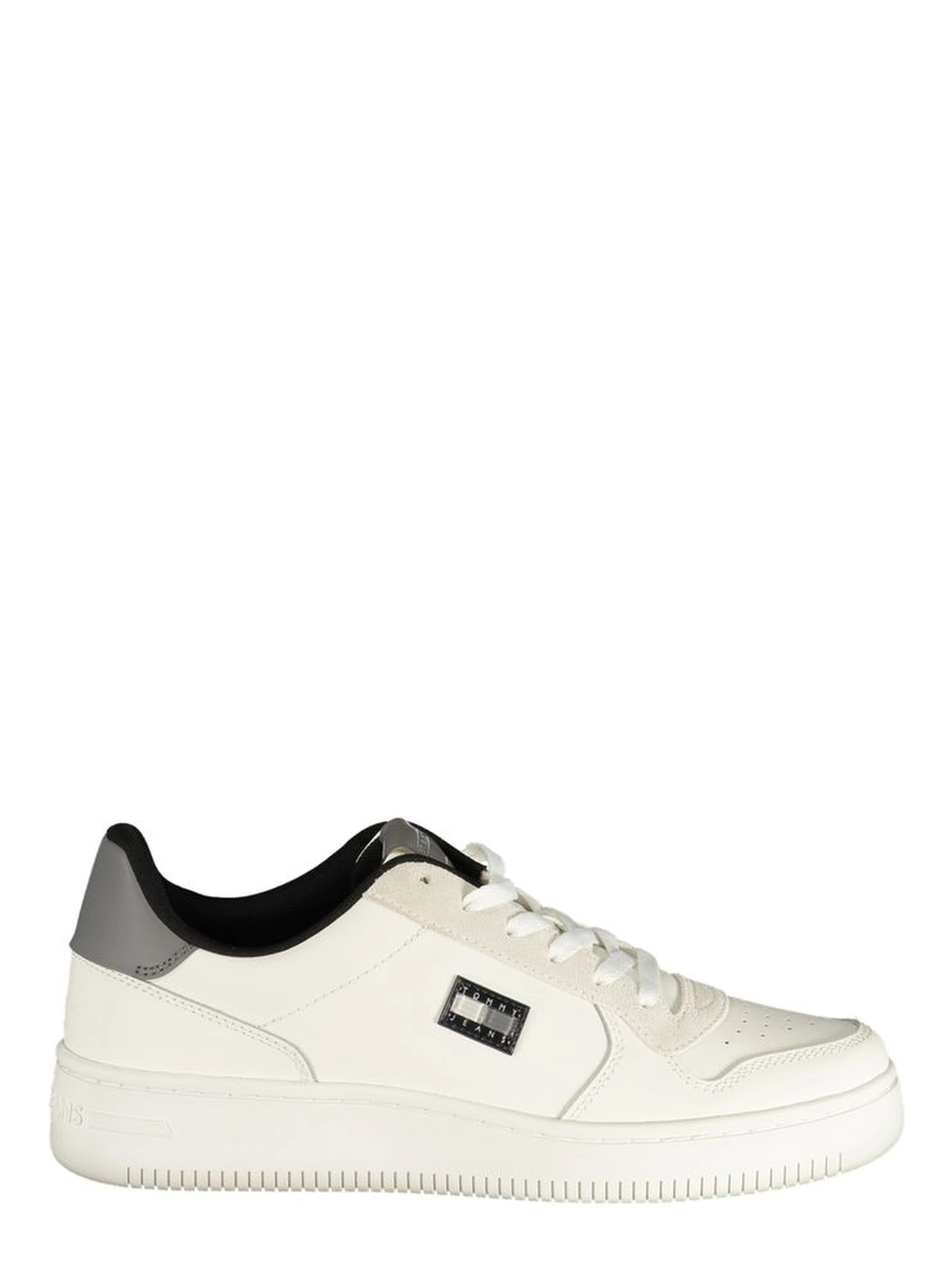 White Polyurethane Men Sneaker