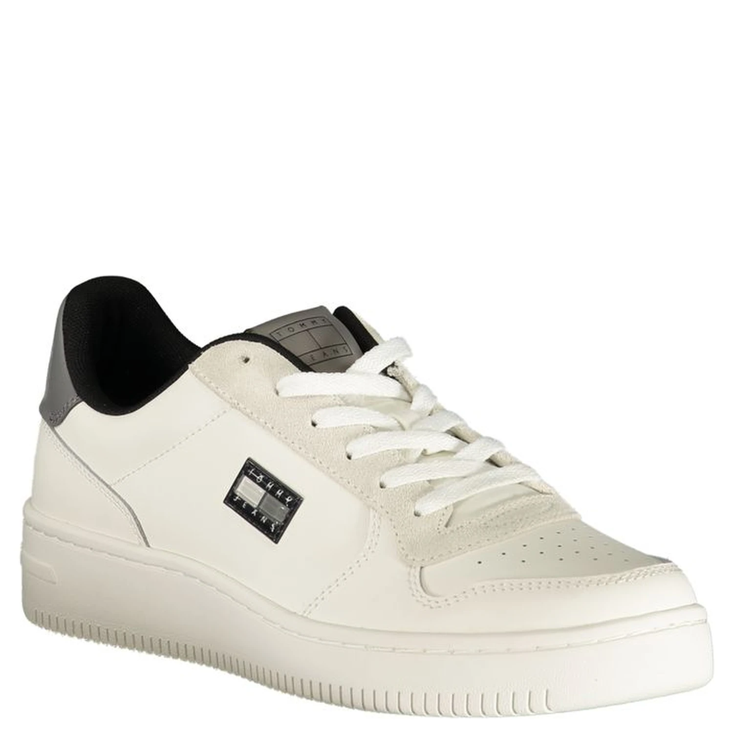 White Polyurethane Men Sneaker