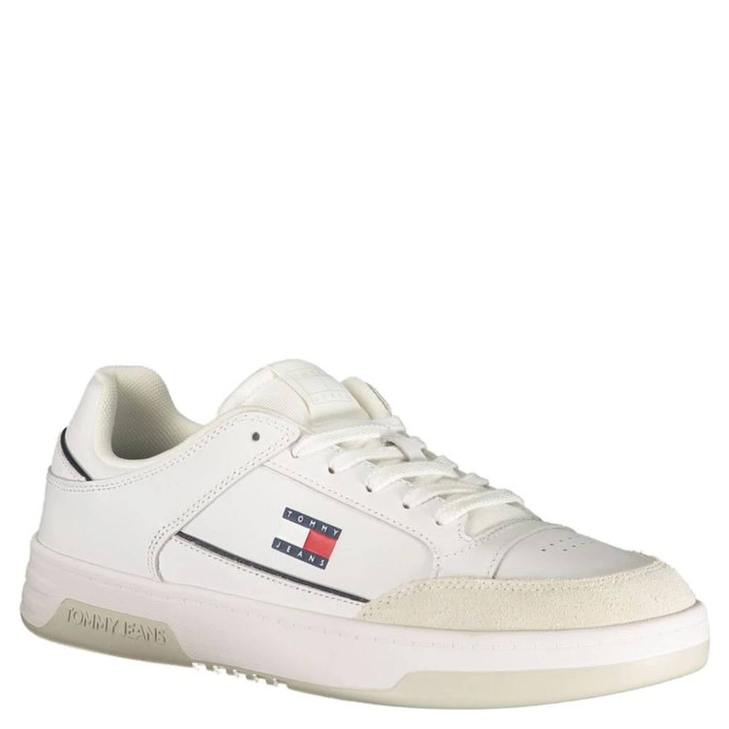 White Polyurethane Men Sneaker