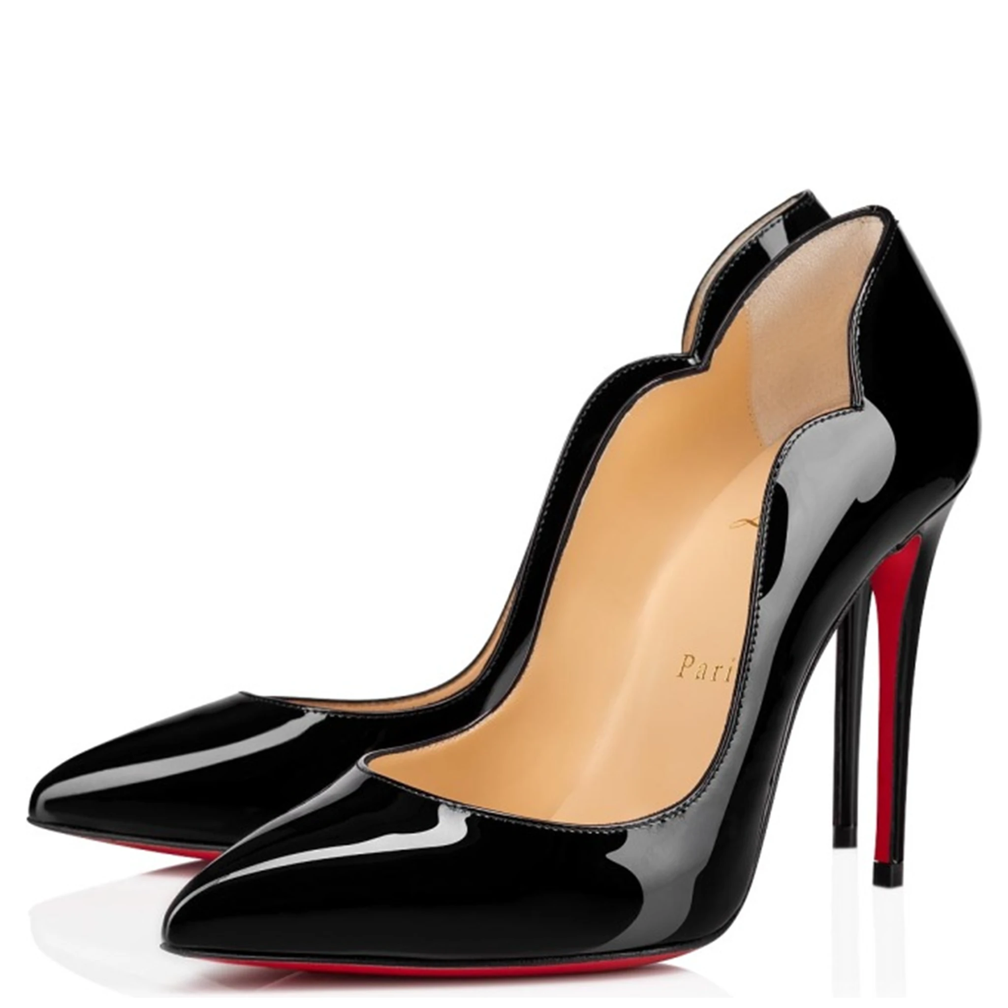 Black Patent Leather Hot Chick Pumps 100
