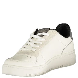 White Polyurethane Men Sneaker