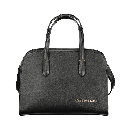 Black Polyurethane Women Handbag