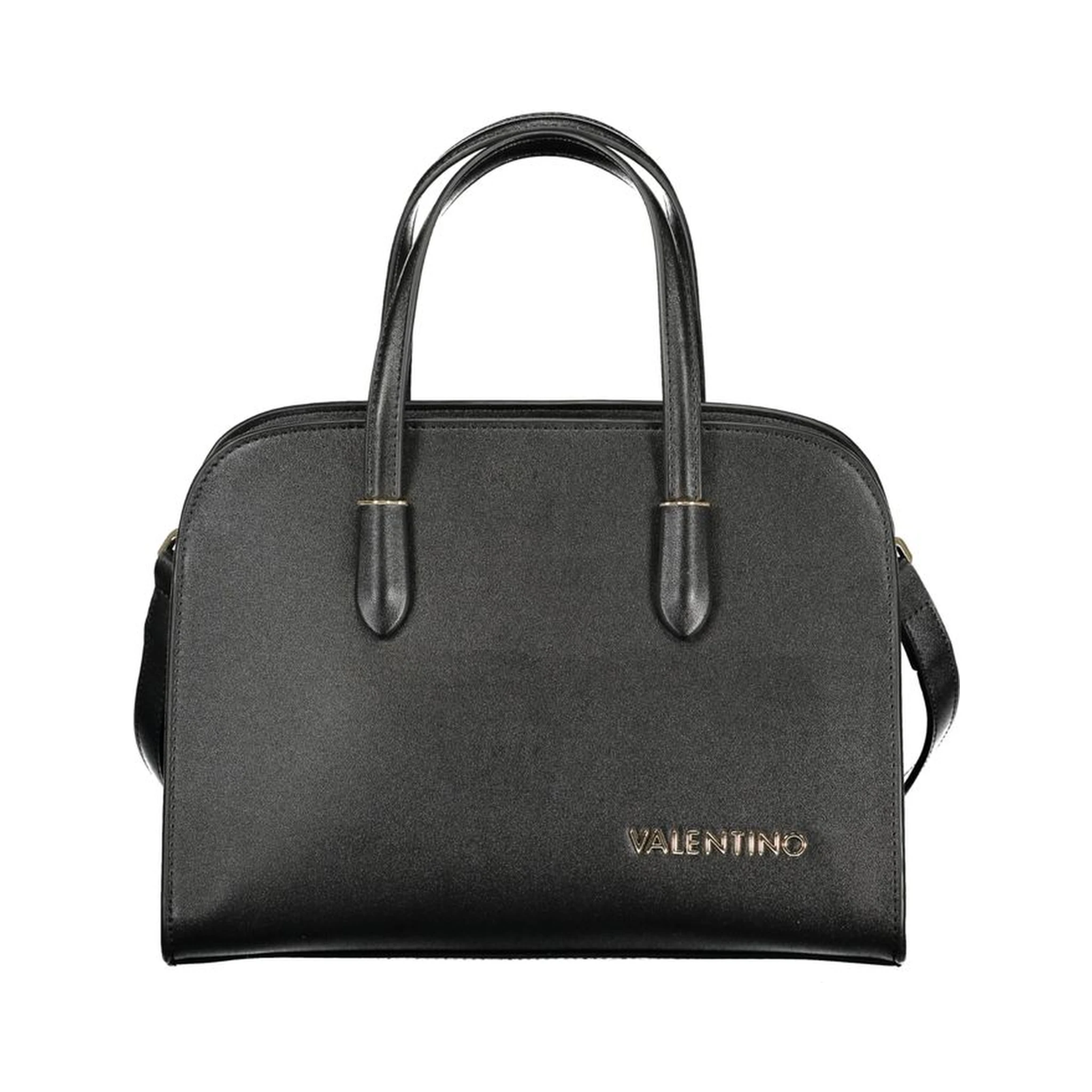 Black Polyurethane Women Handbag