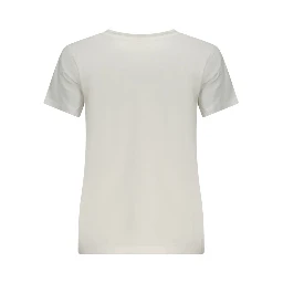 White Cotton Women T-Shirt