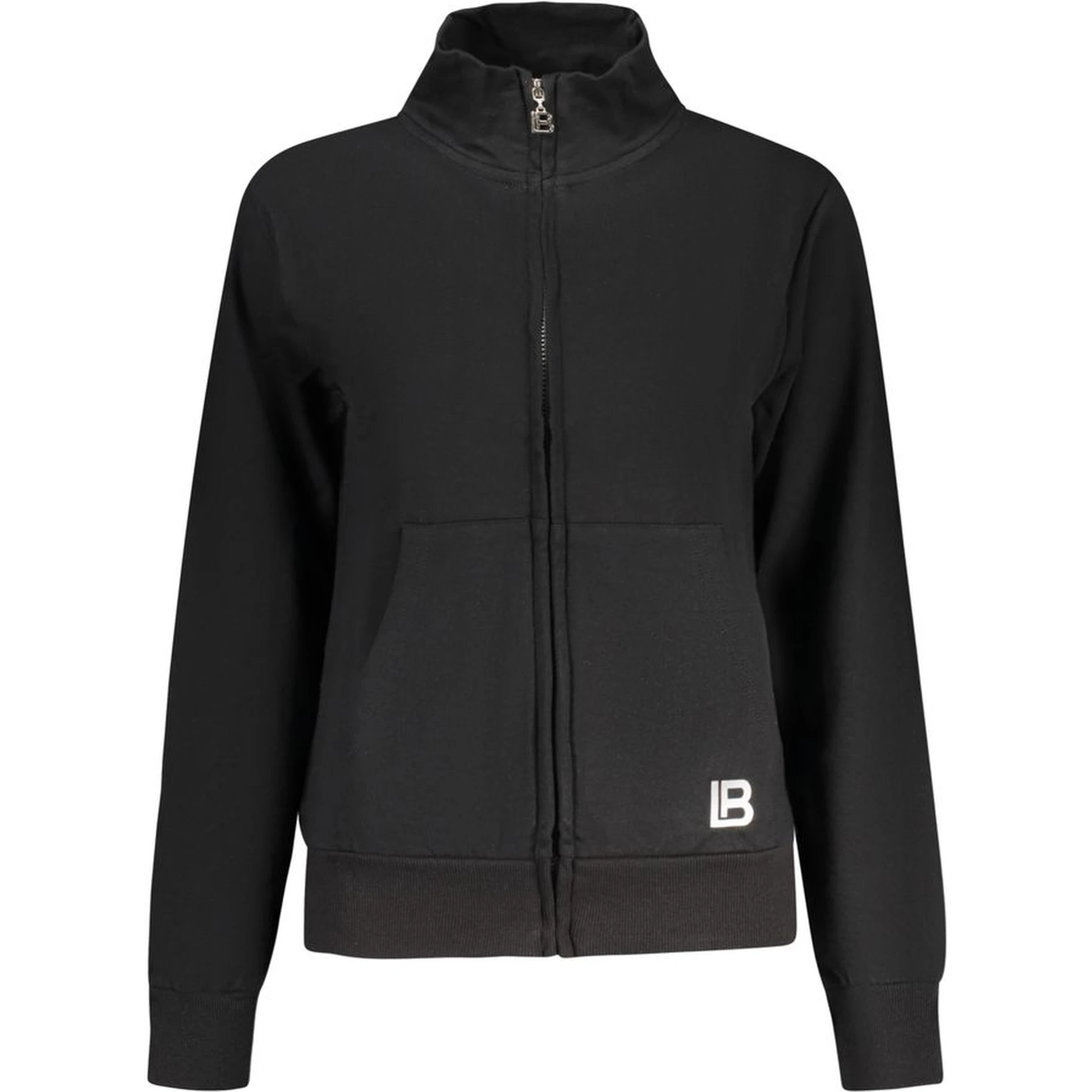 Black Cotton Women Sweatshirt