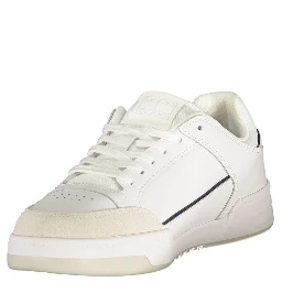White Polyurethane Men Sneaker