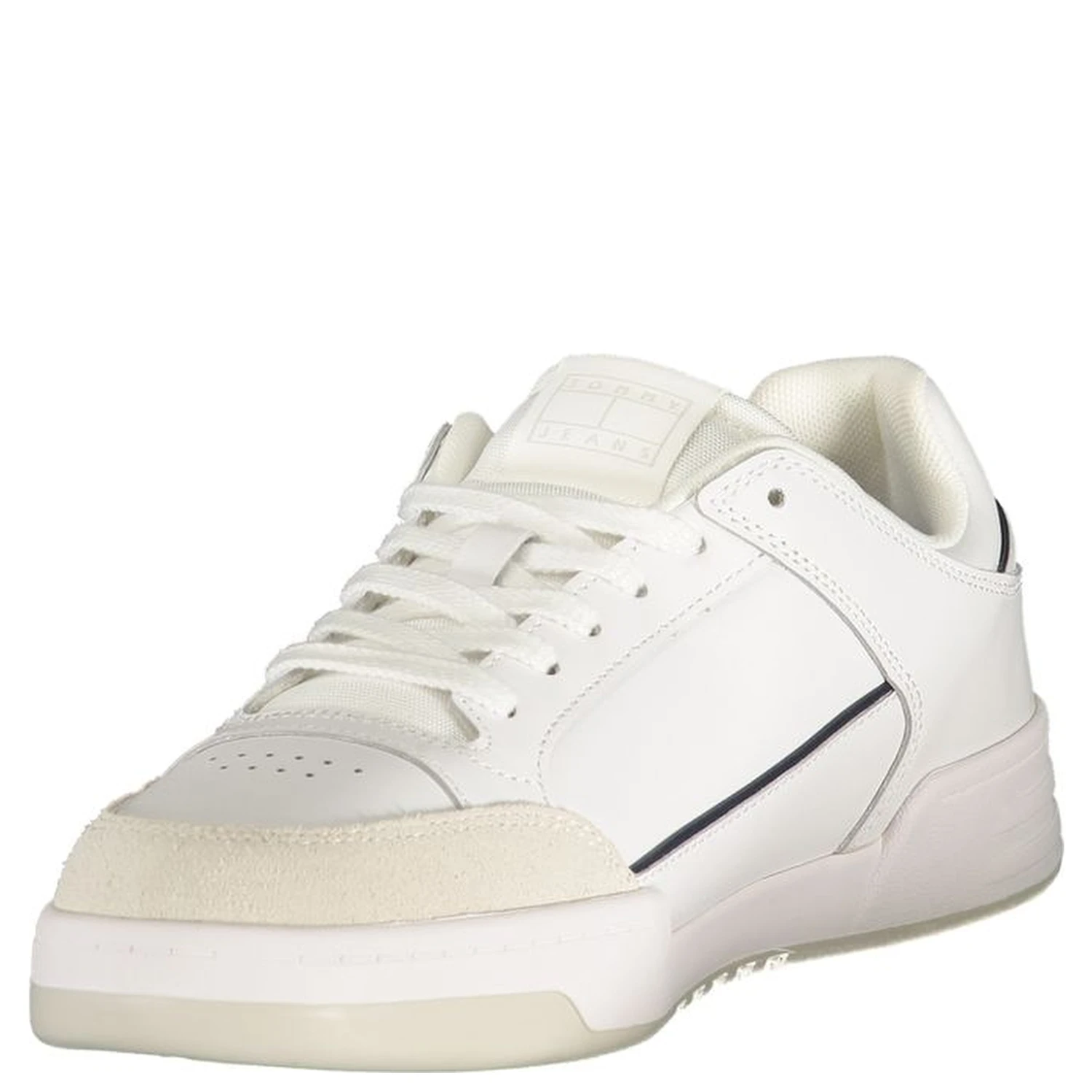 White Polyurethane Men Sneaker