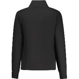 Black Cotton Women Sweatshirt