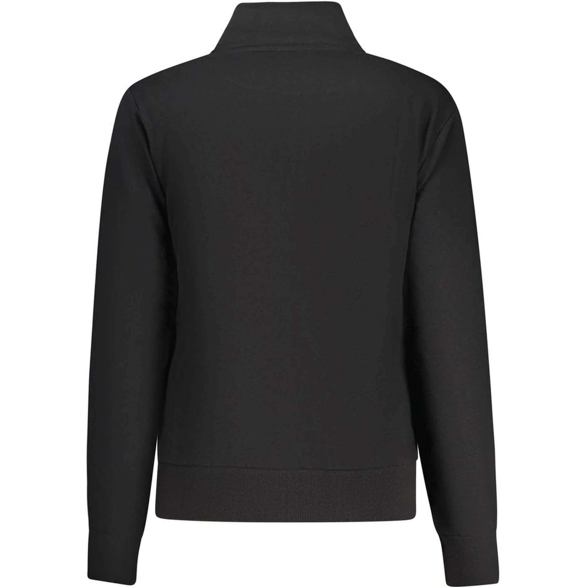 Black Cotton Women Sweatshirt