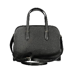 Black Polyurethane Women Handbag