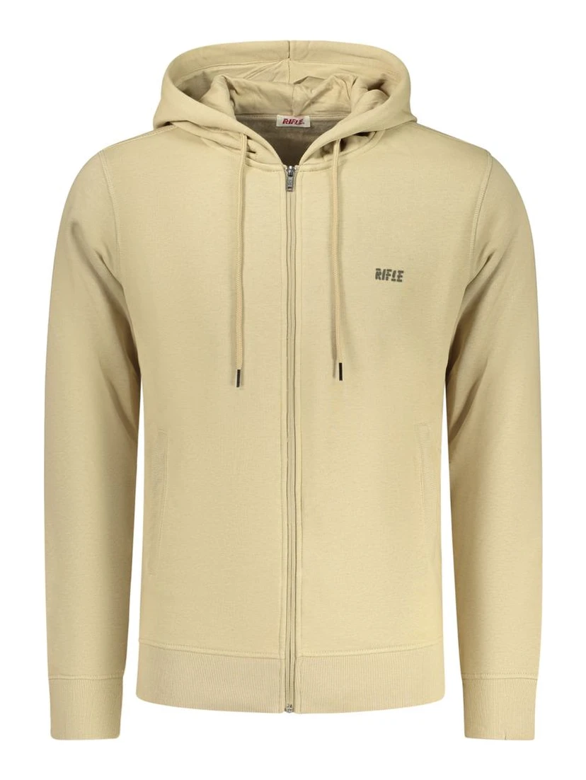 Beige Cotton Men's Hoodie