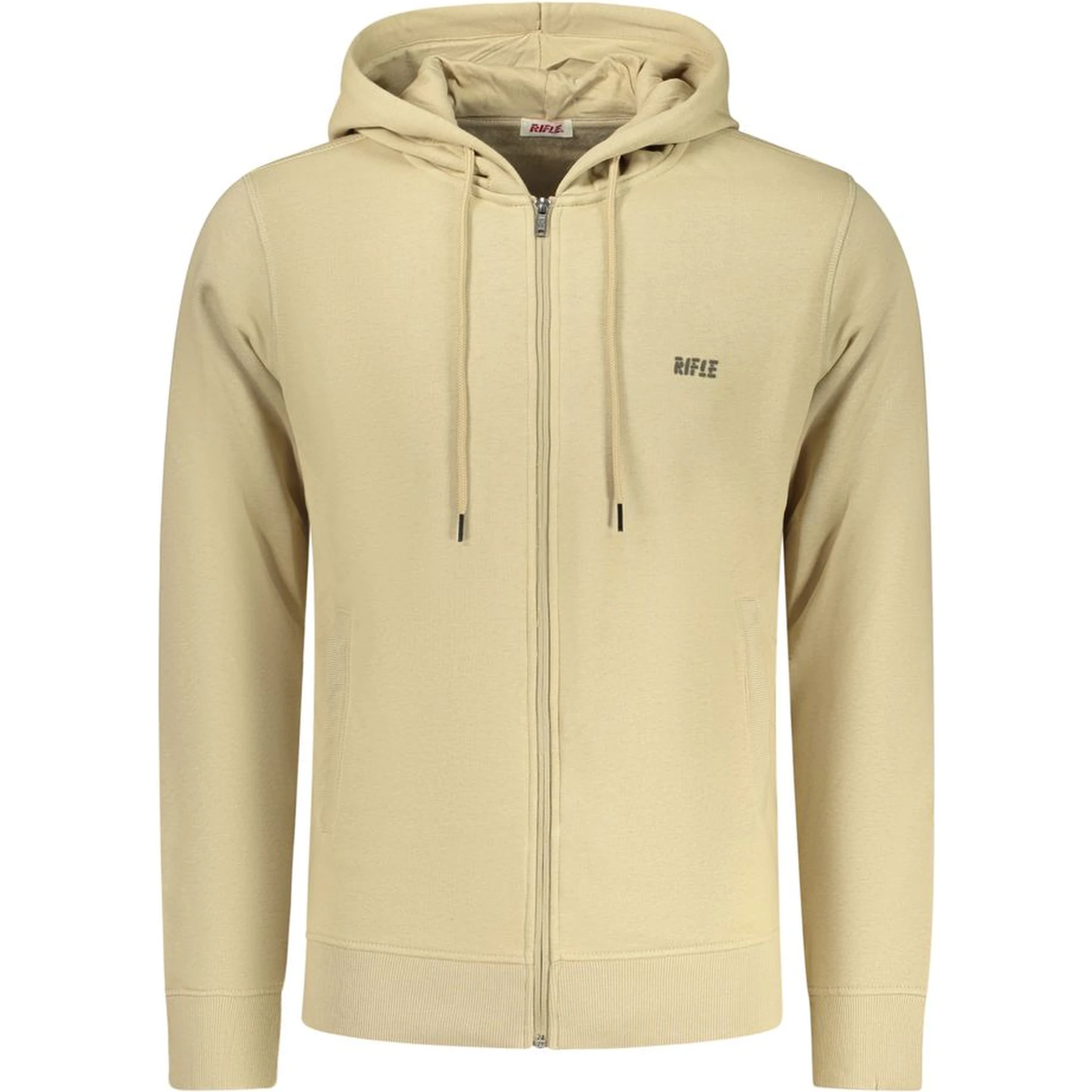 Beige Cotton Men's Hoodie