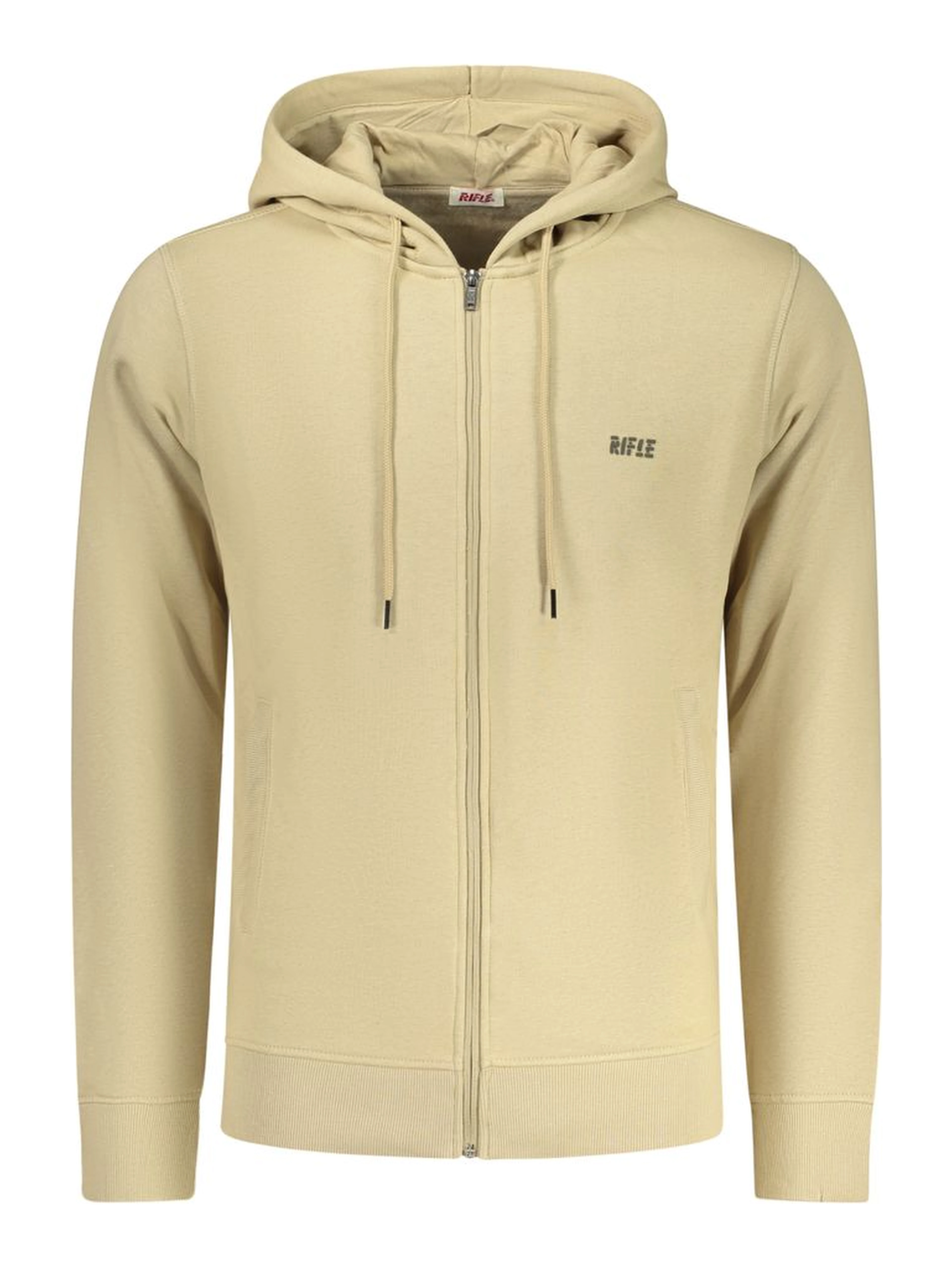 Beige Cotton Men's Hoodie