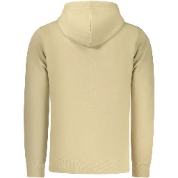 Beige Cotton Men's Hoodie