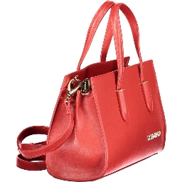 Rosso Poliuretano Women Handbag