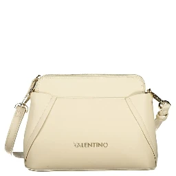 Beige Polyurethane Women Handbag