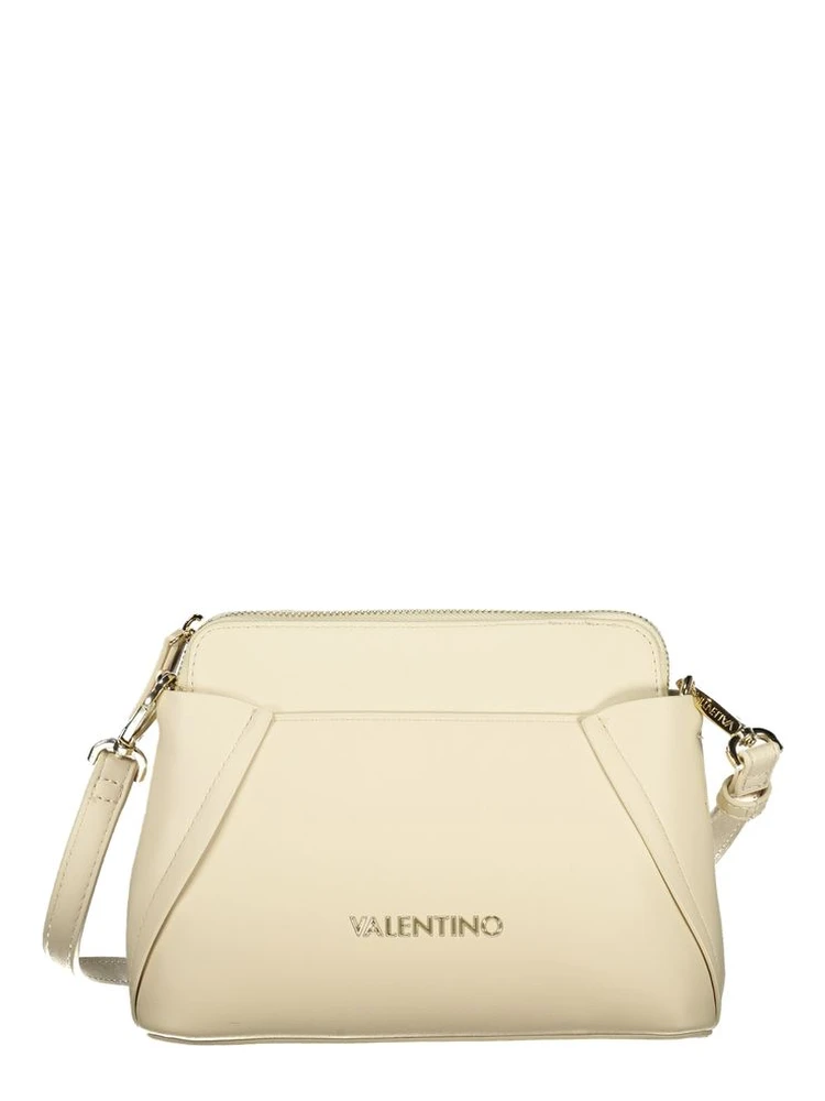 Beige Polyurethane Women Handbag