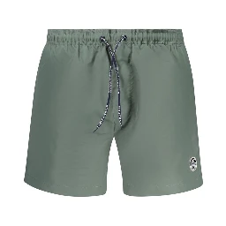 Green Polyester Shorts