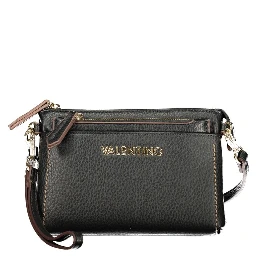 Black Polyurethane Women's Crossbody Bag