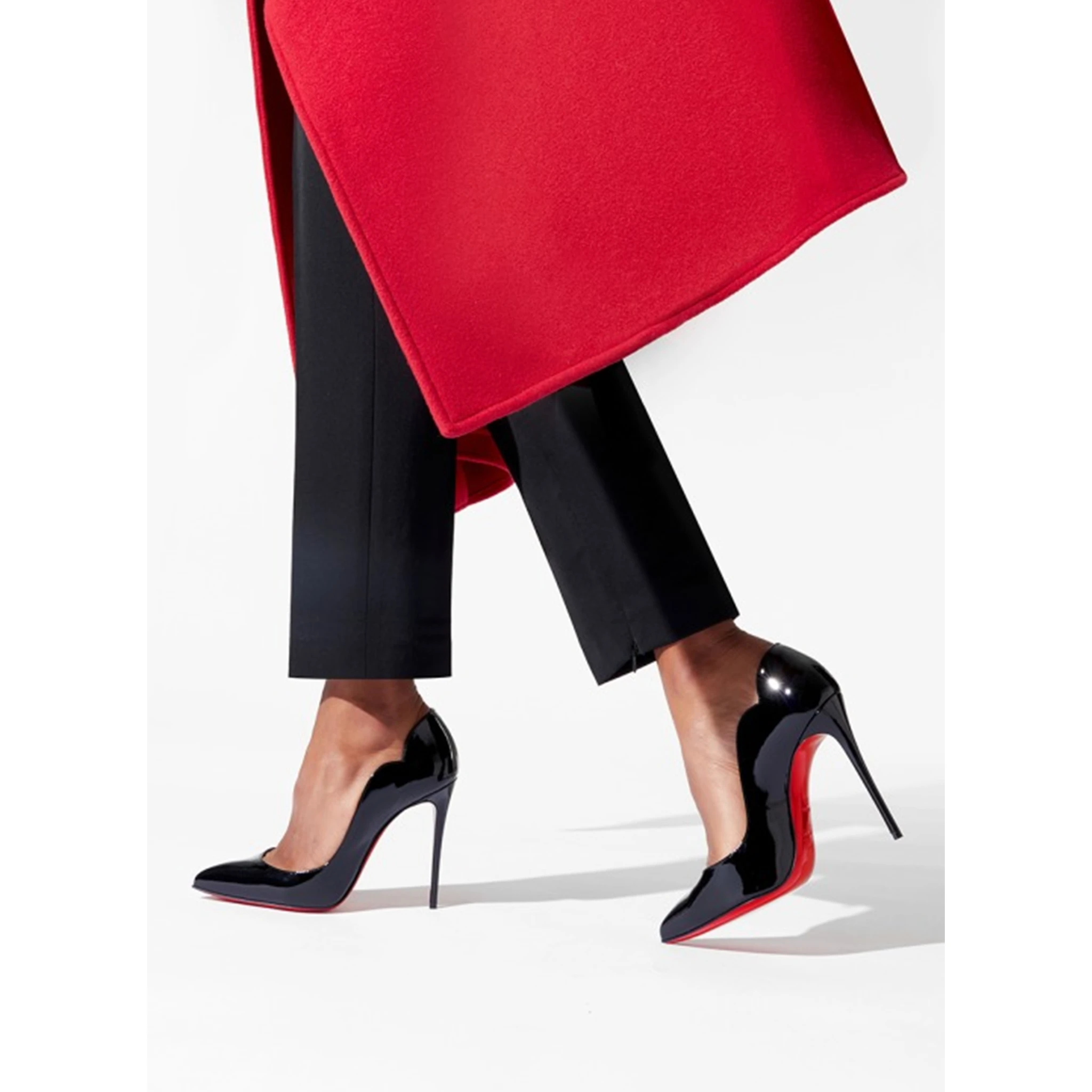 Black Patent Leather Hot Chick Pumps 100