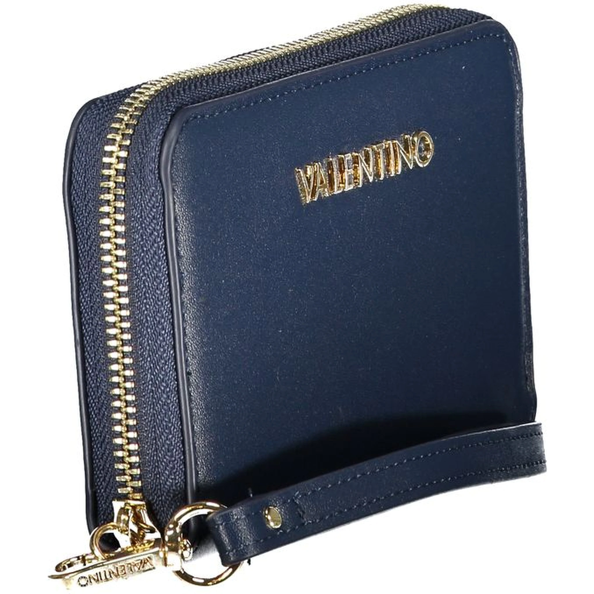 Blu Polyurethane Women Wallet