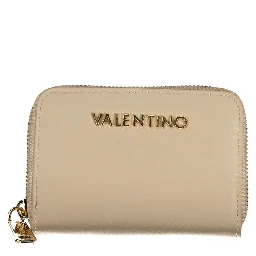 Beige Polyurethane Women Wallet
