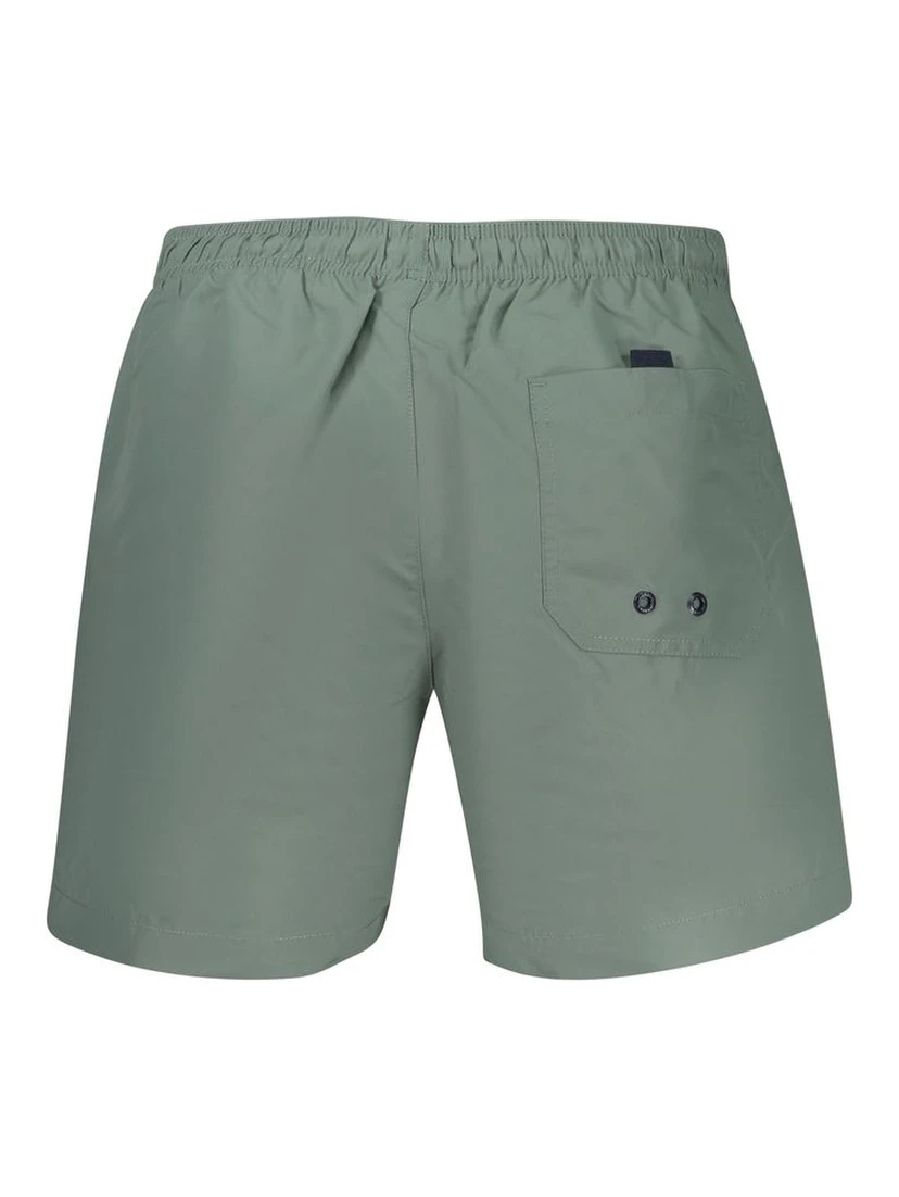 Green Polyester Shorts