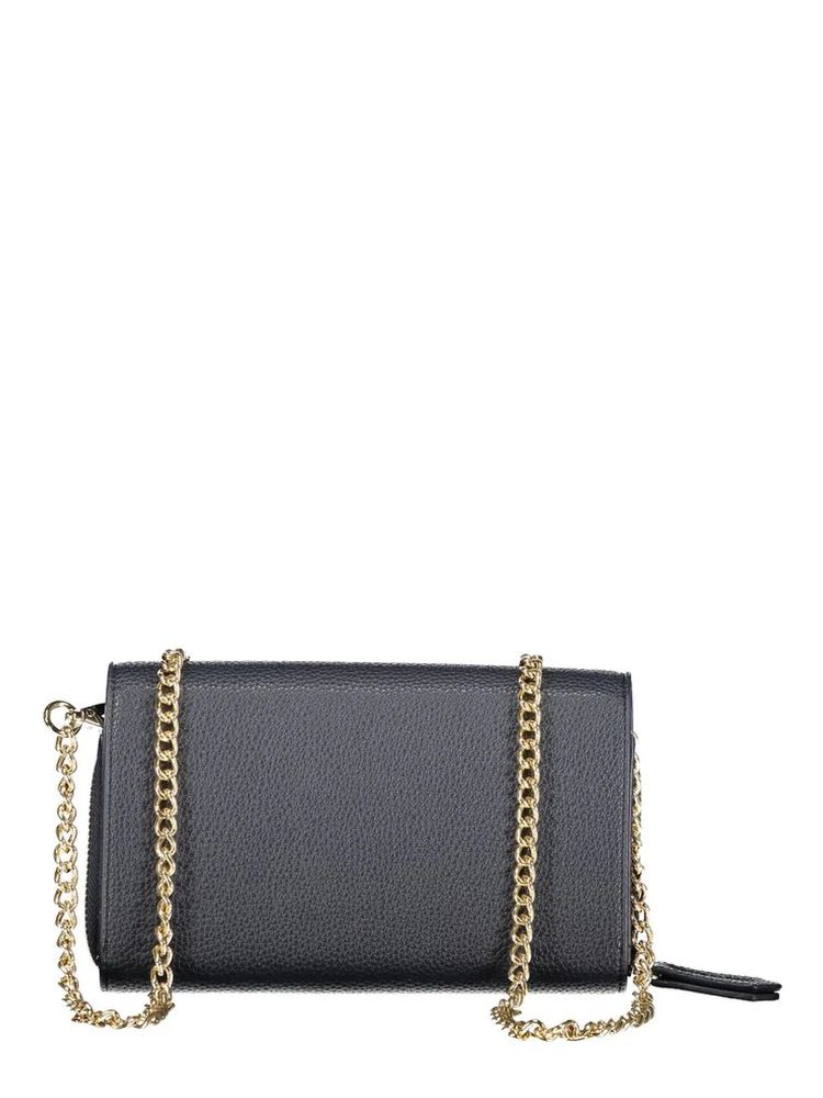 Blue Polyurethane Women Wallet with Chain alternative