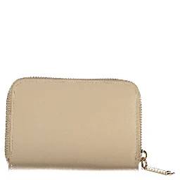 Beige Polyurethane Women Wallet