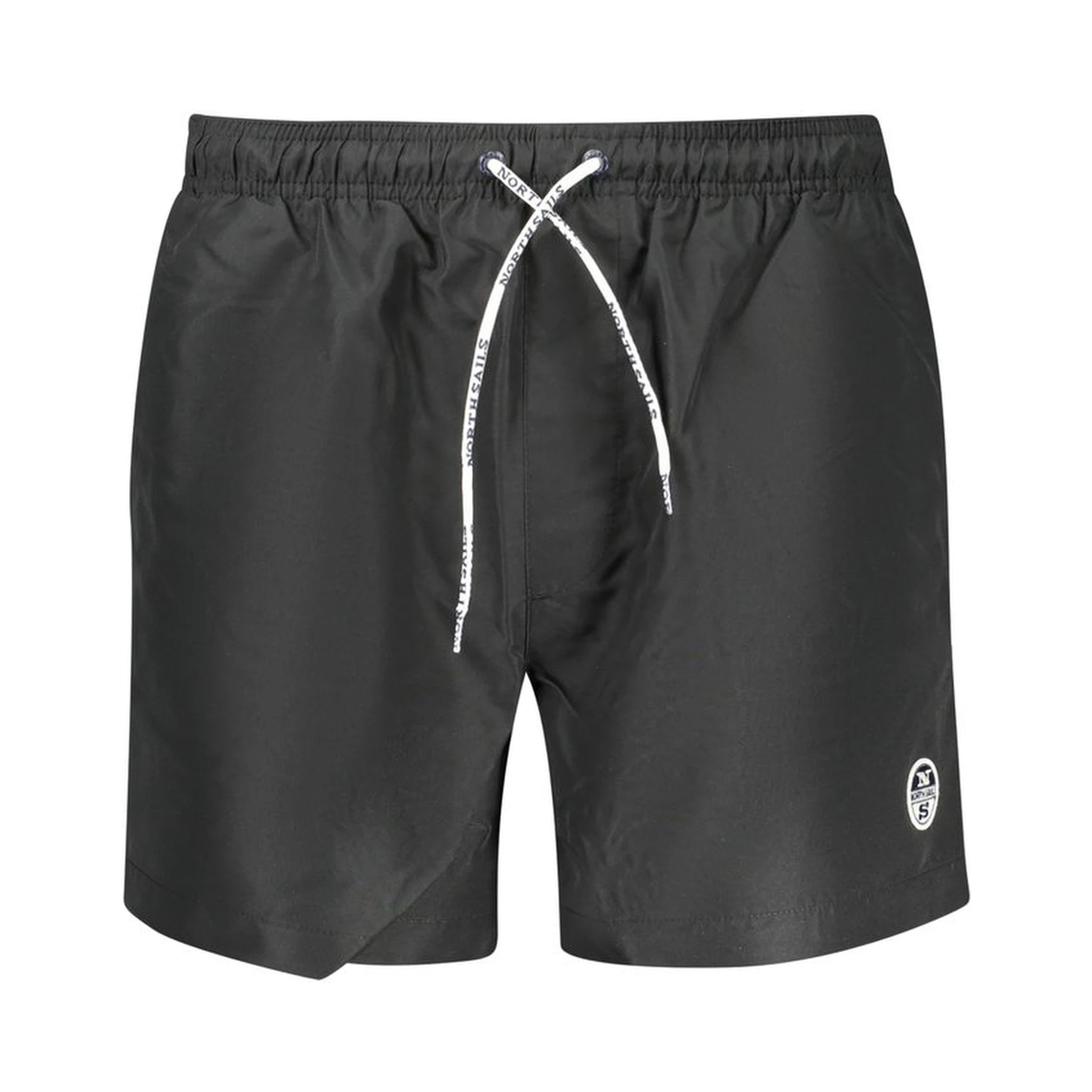 Black Polyester Men's Swim Boxer