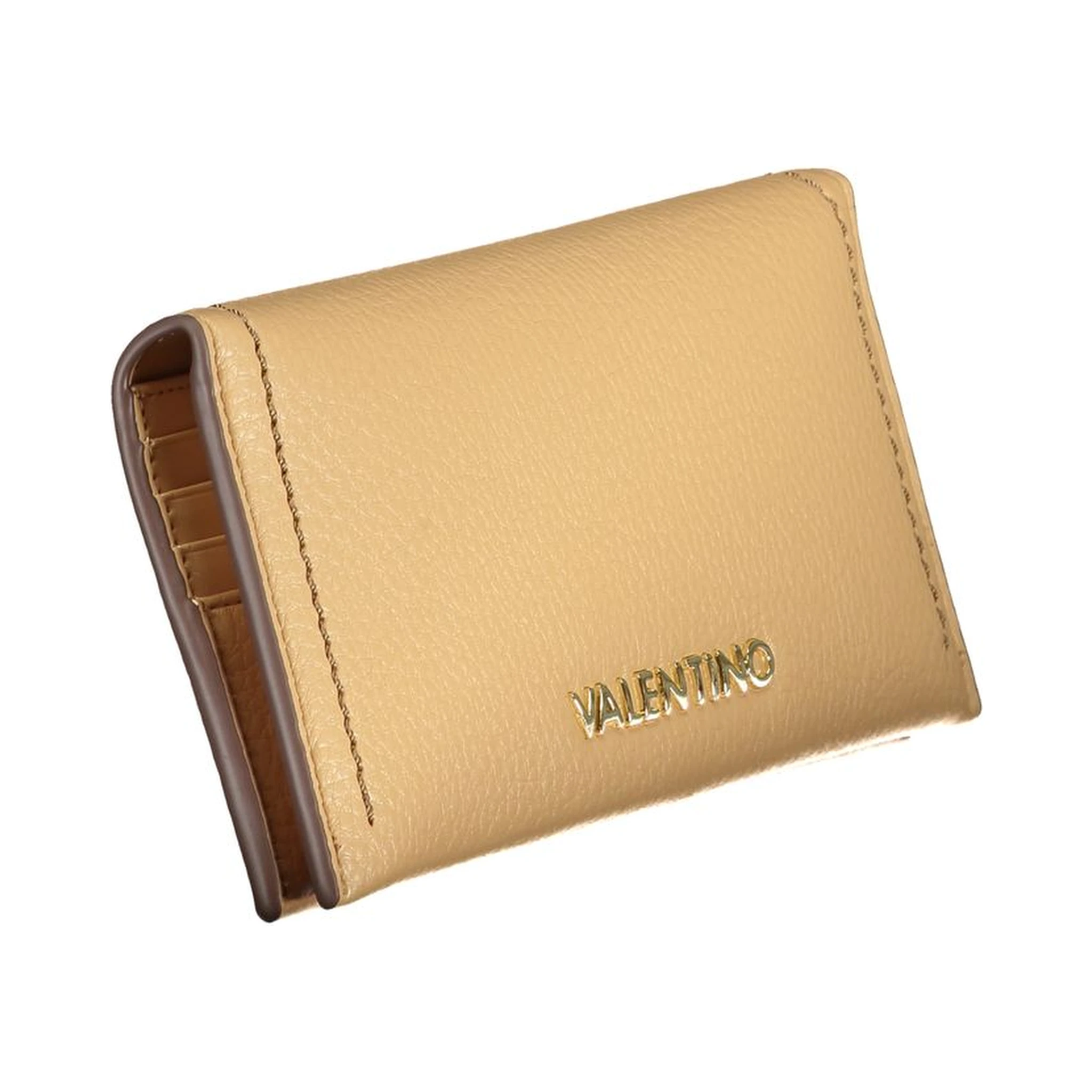 Beige Polyurethane Women Wallet