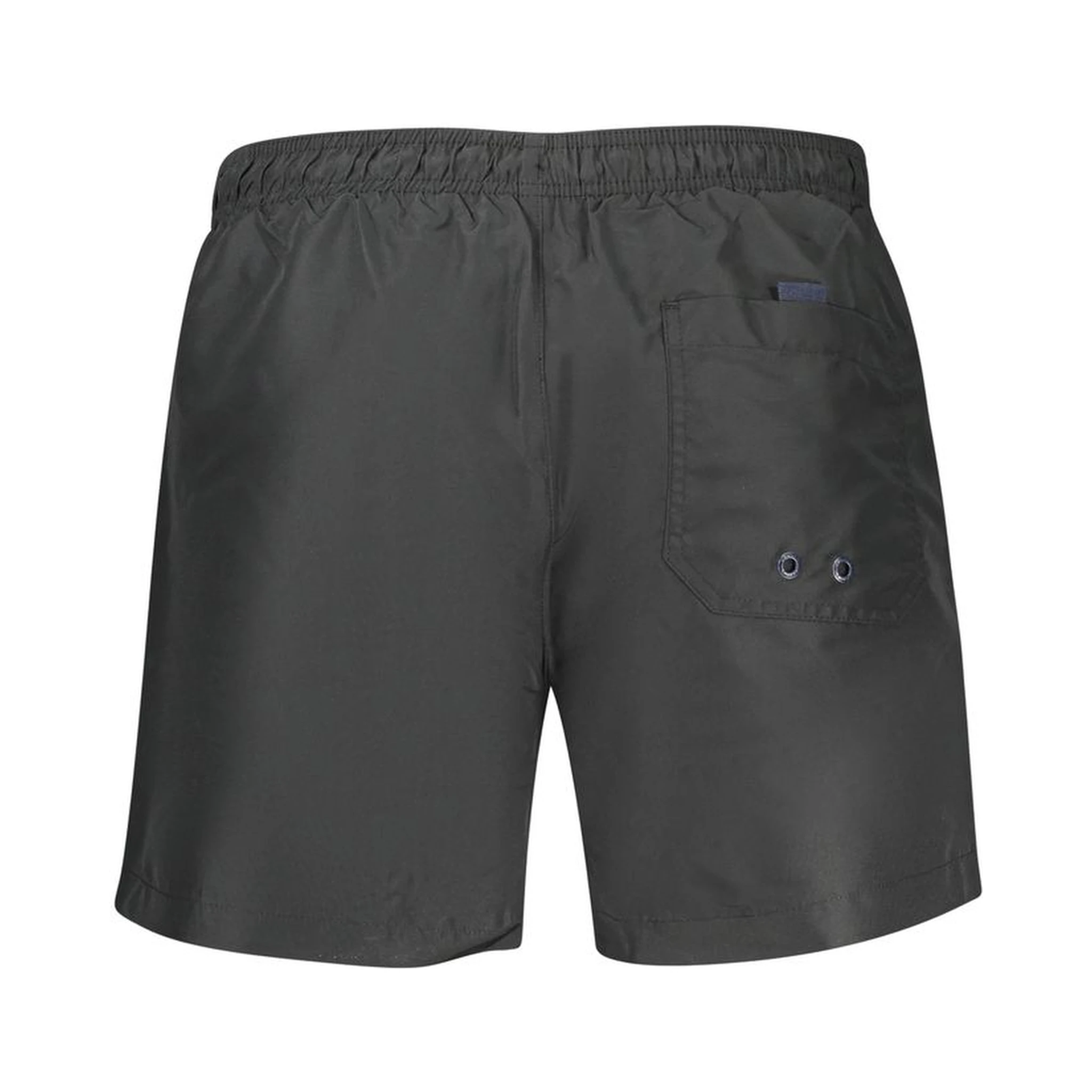Black Polyester Men's Swim Boxer