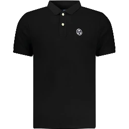 Black Cotton Mens Polo Shirt